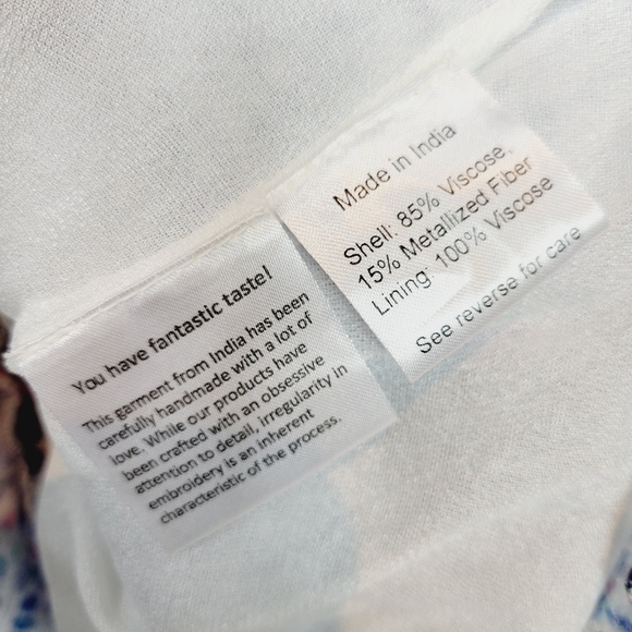 Rococo sand blue metallic mini dress - Picture 10 of 11